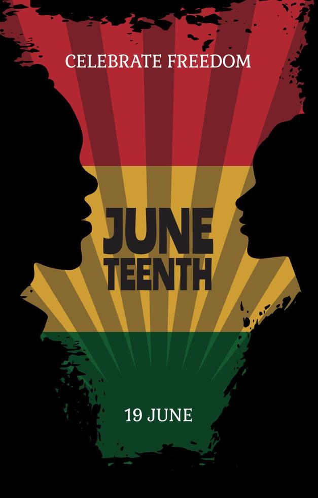 comemorar o dia da liberdade de juneteenth vetor