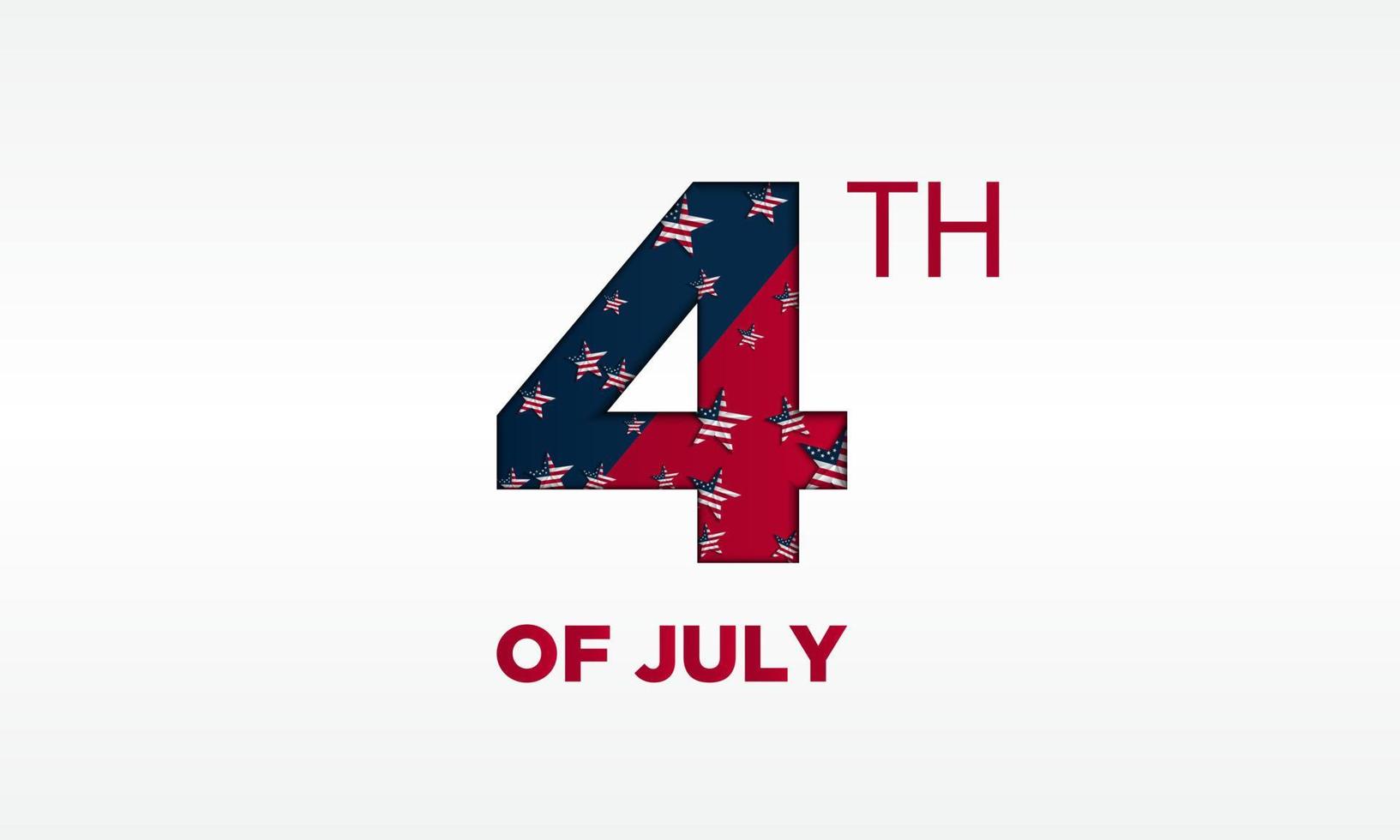 fundo de quatro de julho. dia da independência americana. vetor