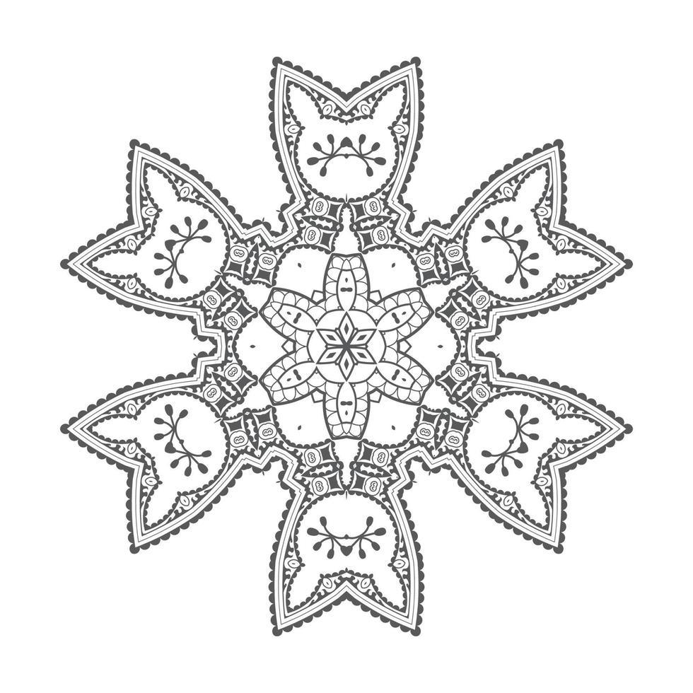 vetor de mandala de arte de linha para design