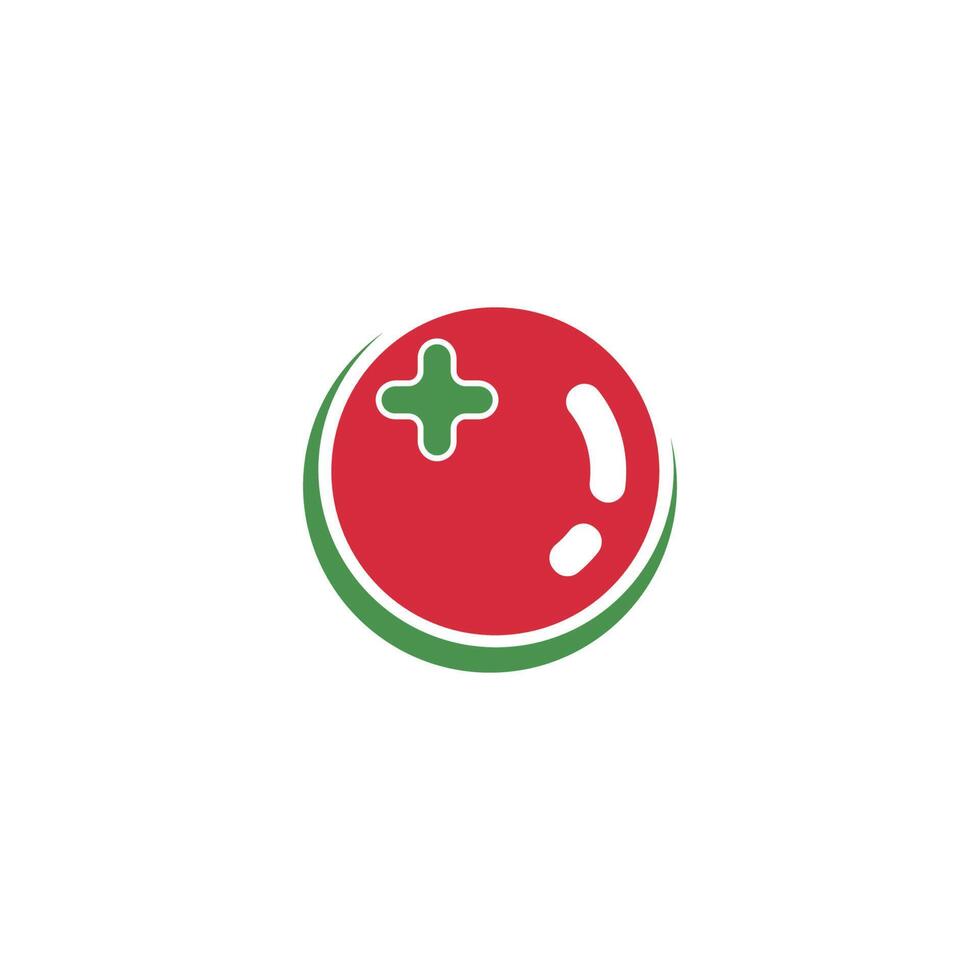 ilustração vetorial de design de logotipo de ícone de tomate vetor