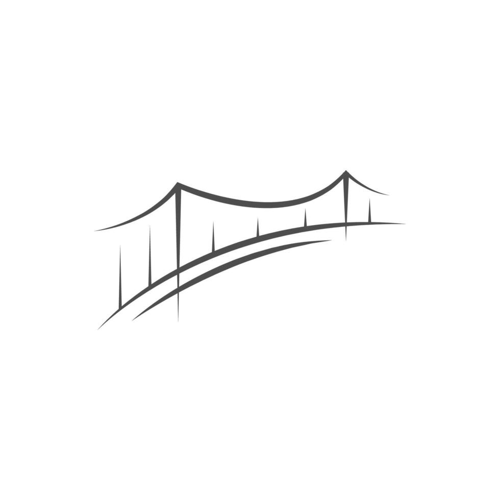 ilustração de ícone de vetor de modelo de logotipo de ponte