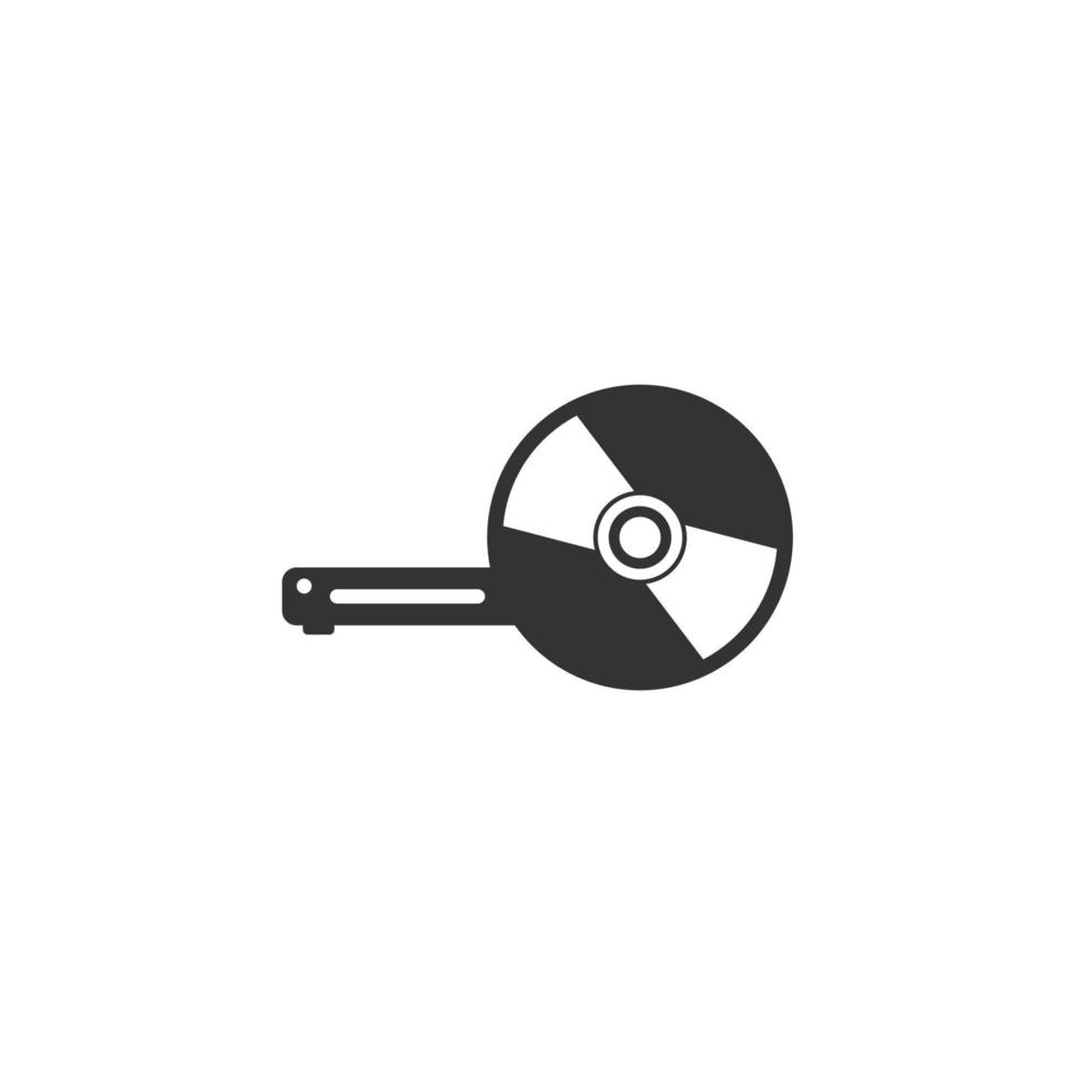 modelo de design de ilustração de logotipo de ícone de disco de vídeo vetor