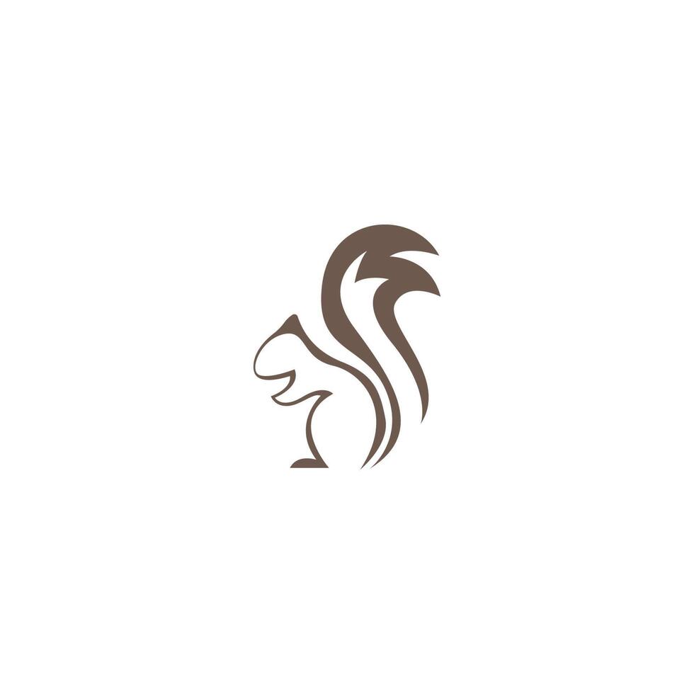 ilustração de design de ícone de vetor de logotipo de esquilo