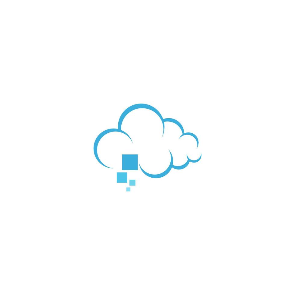 modelo de ilustração de design de ícone de logotipo de nuvem vetor