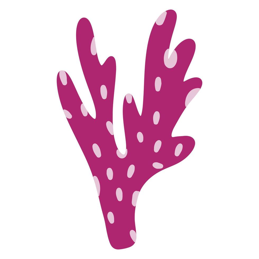 imagem vetorial de um logotipo de símbolo de coral do mar. elemento da flora e fauna subaquáticas, desenhados à mão. vetor