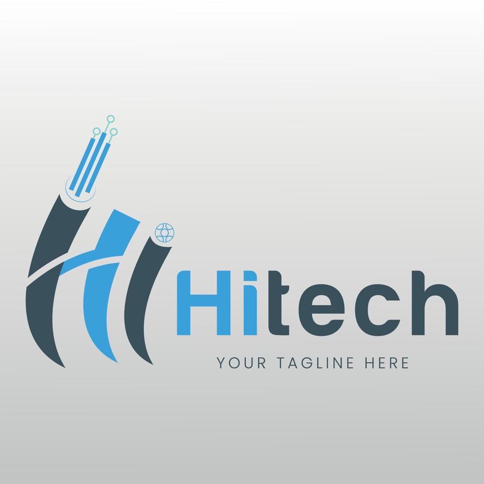 design de logotipo hitech vetor