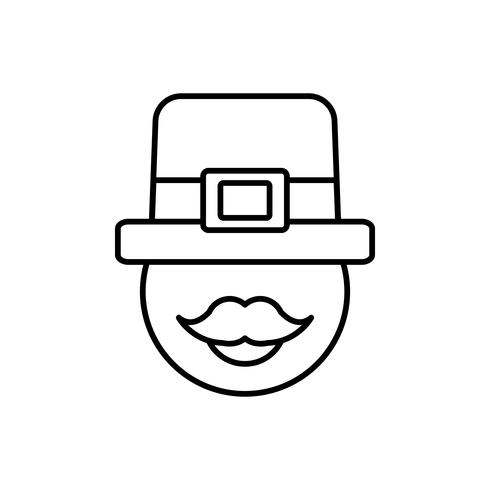 design de chapéu irlandês vetor
