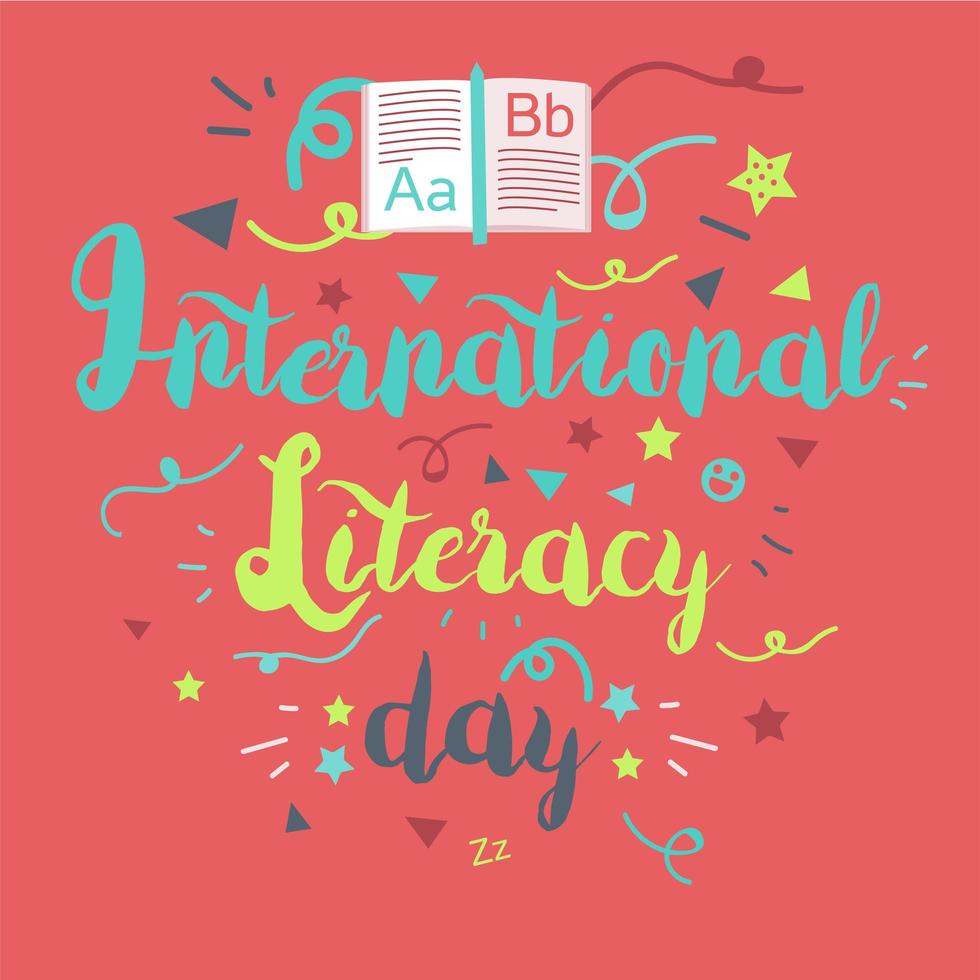 dia internacional da alfabetização vetor