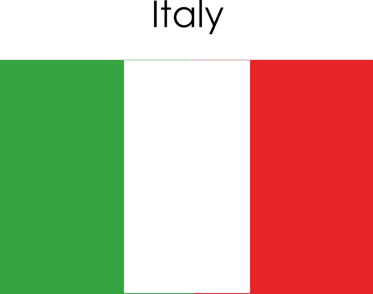 ícone da bandeira nacional Itália vetor