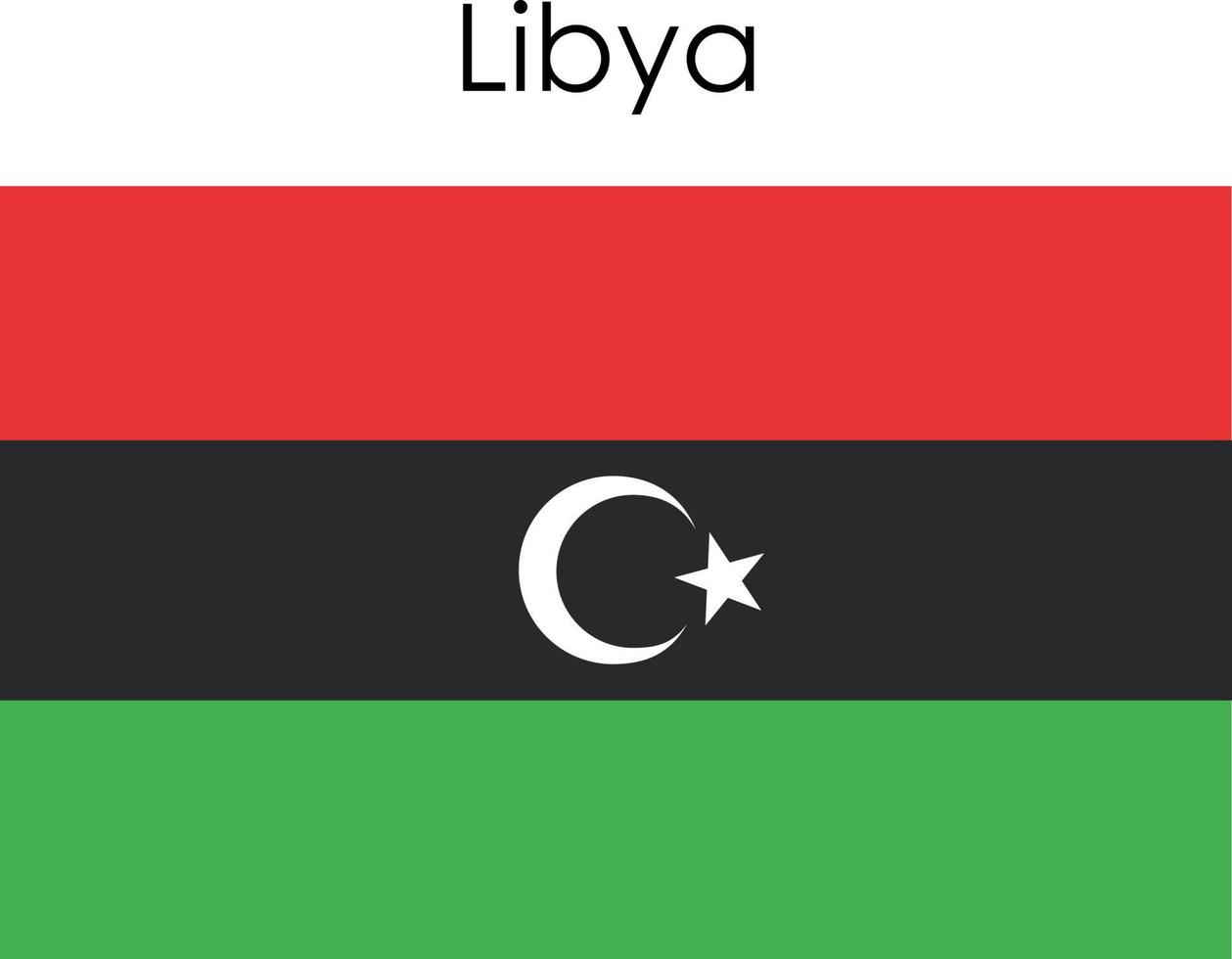 ícone da bandeira nacional líbia vetor