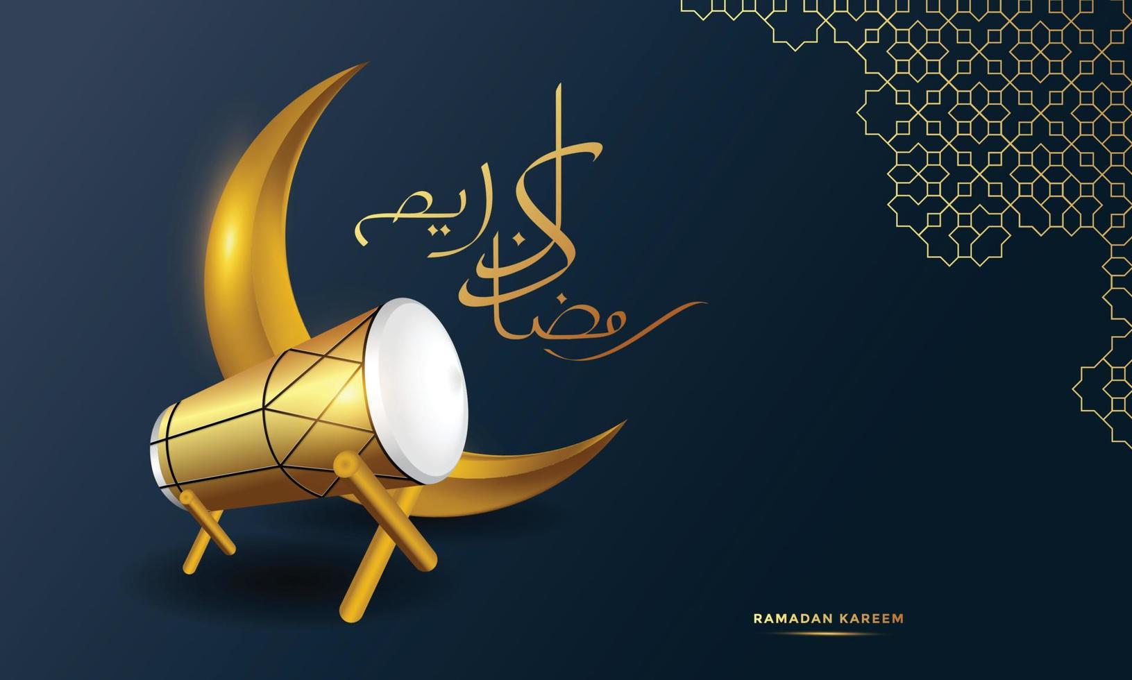 ilustração vetorial de fundo de caligrafia árabe de cartão de presente ramadan kareem vetor