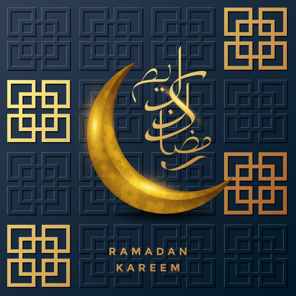 ilustração vetorial de fundo de cartão de saudação ramadan kareem vetor