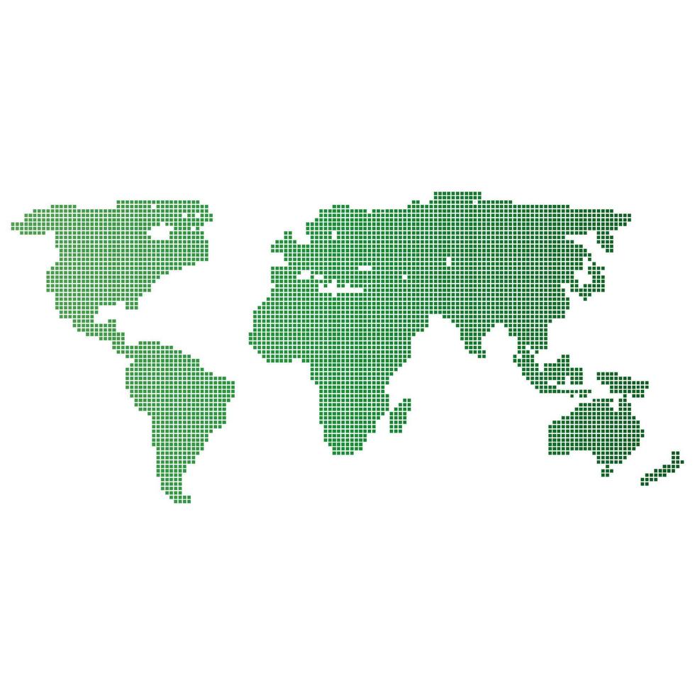 mapa-múndi em estilo pontilhado. estilo de meio-tom. vetor