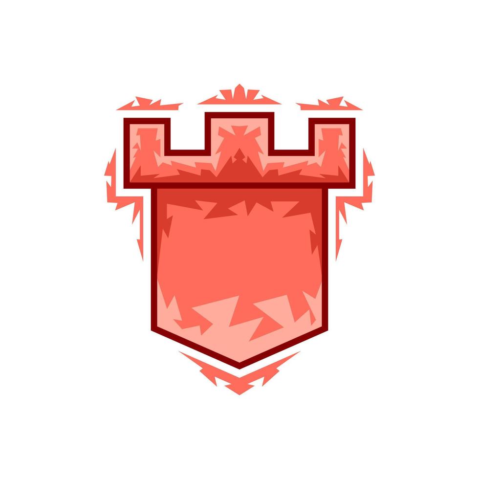 vetor de design de logotipo de mascote do castelo