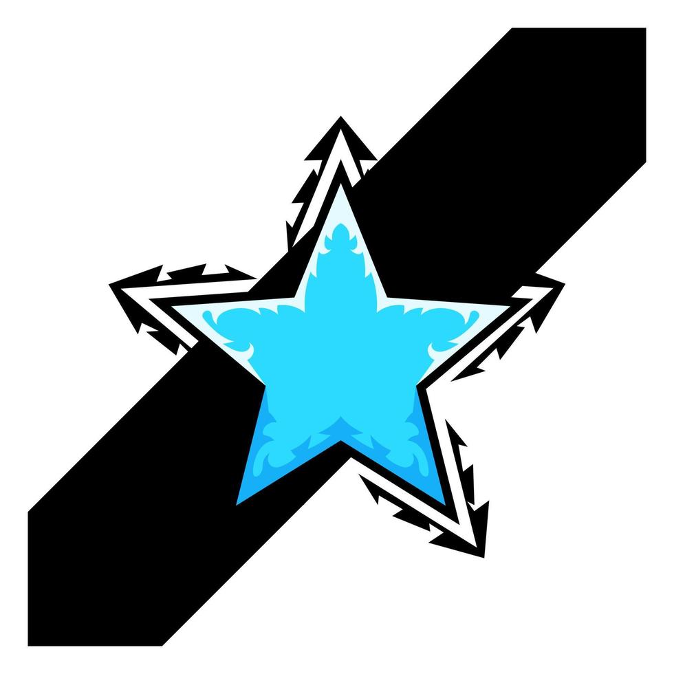vetor de design de logotipo de mascote estrela