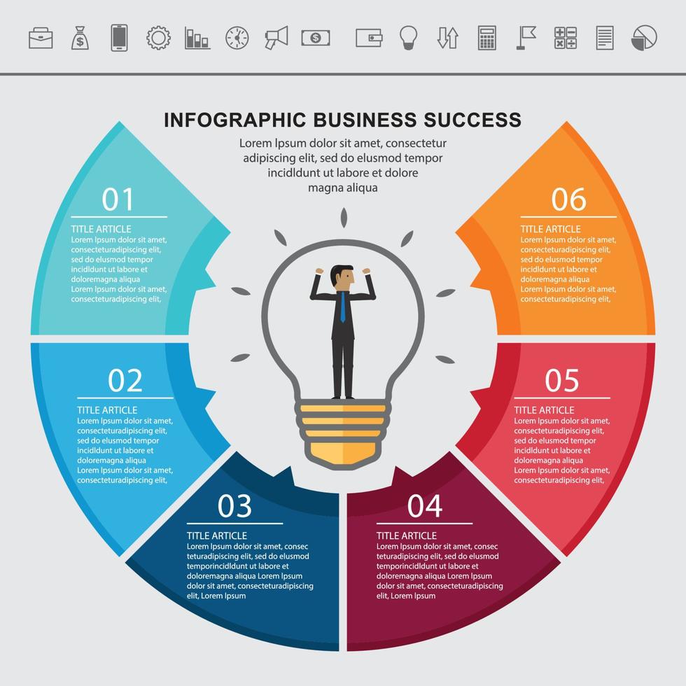 infográfico de empresário e gestão de negócios vetor