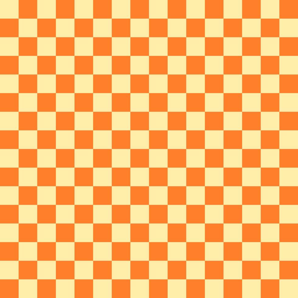 quadriculado sem costura de fundo laranja tom, cores de halloween. padrão de toalha de mesa. vetor