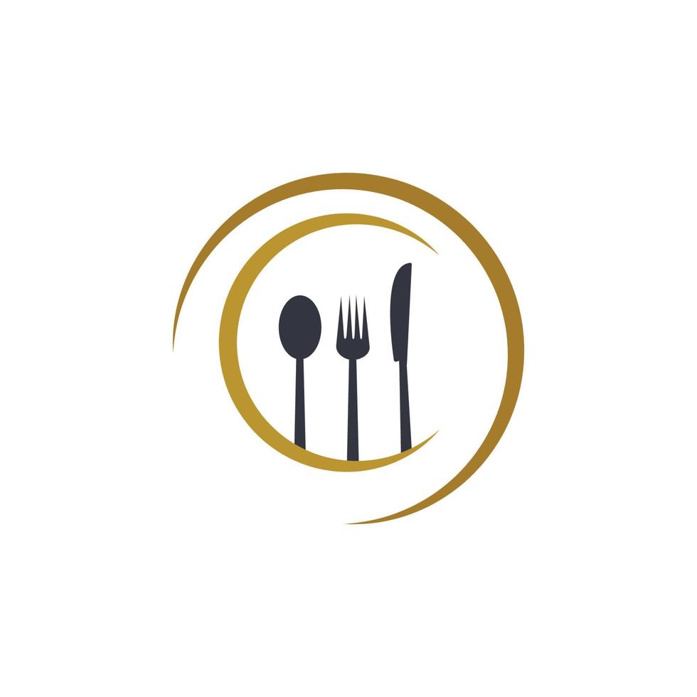 modelo de vetor de logotipo de restaurante garfo e colher