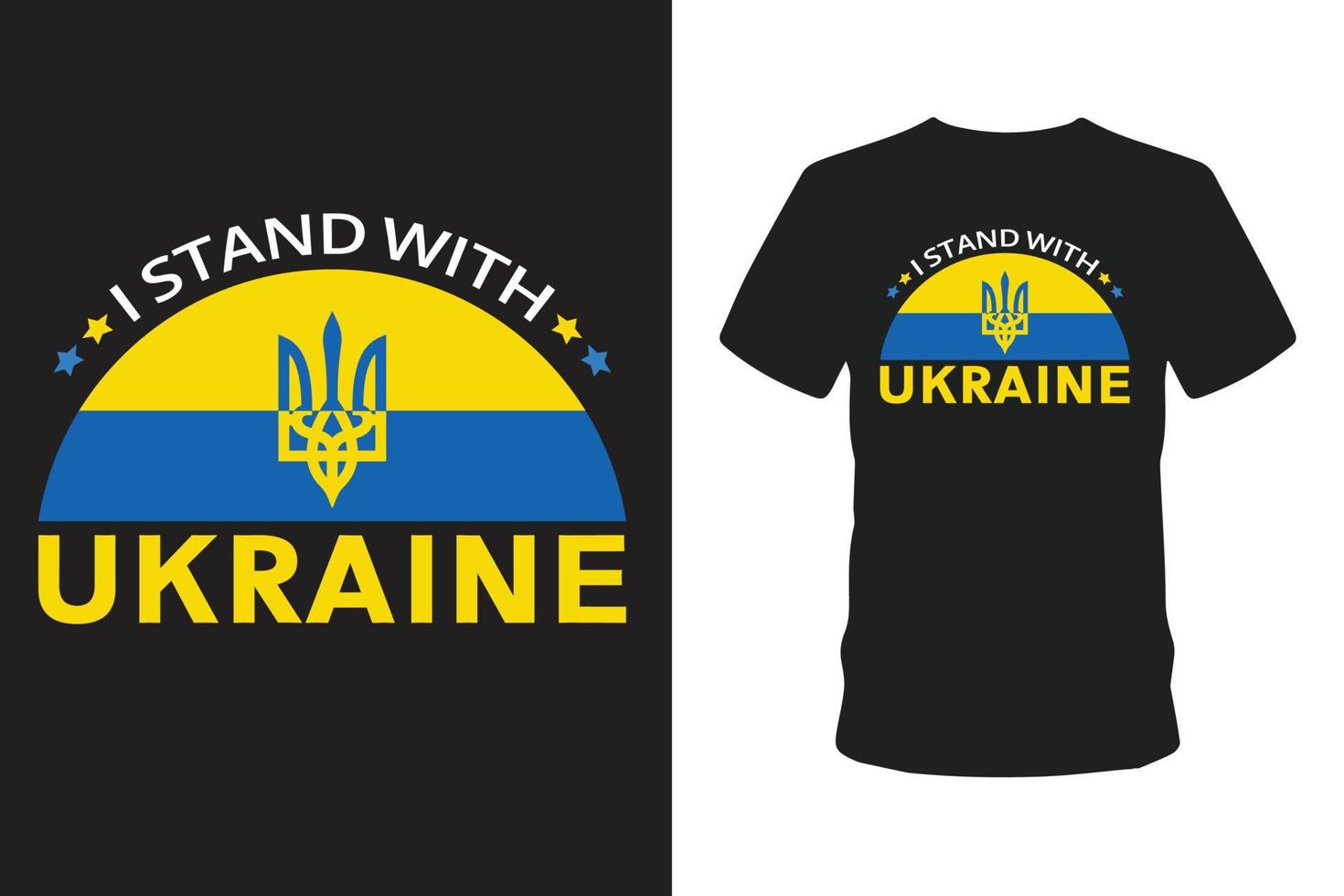 eu estou com a camiseta da ucrânia vetor
