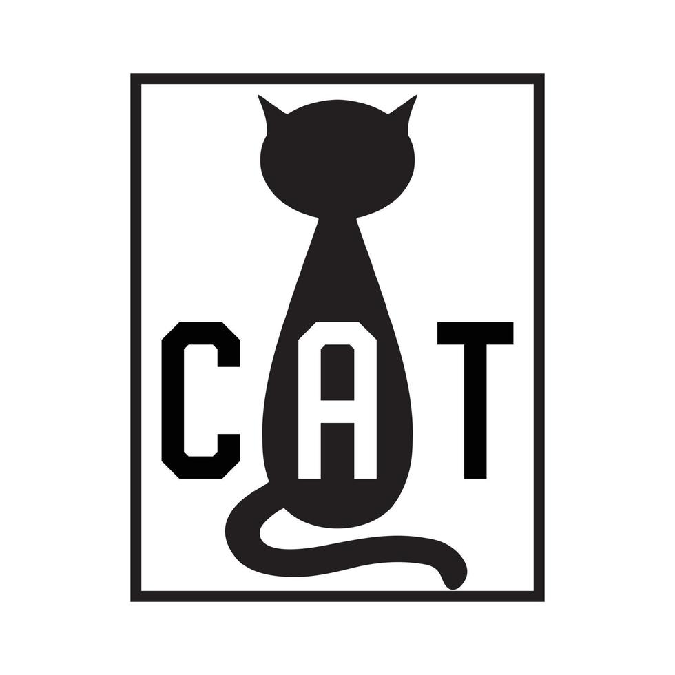ilustração de camiseta de gato fofo. modelo de design de camiseta com gato. vetor