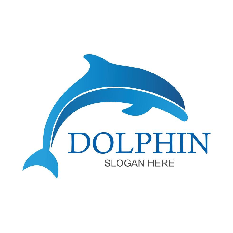 logotipo abstrato de golfinhos vetor