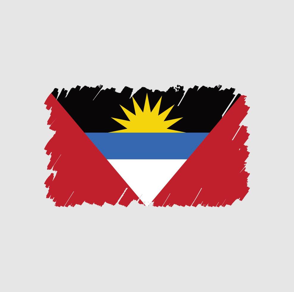 escova de bandeira de antigua e barbuda vetor