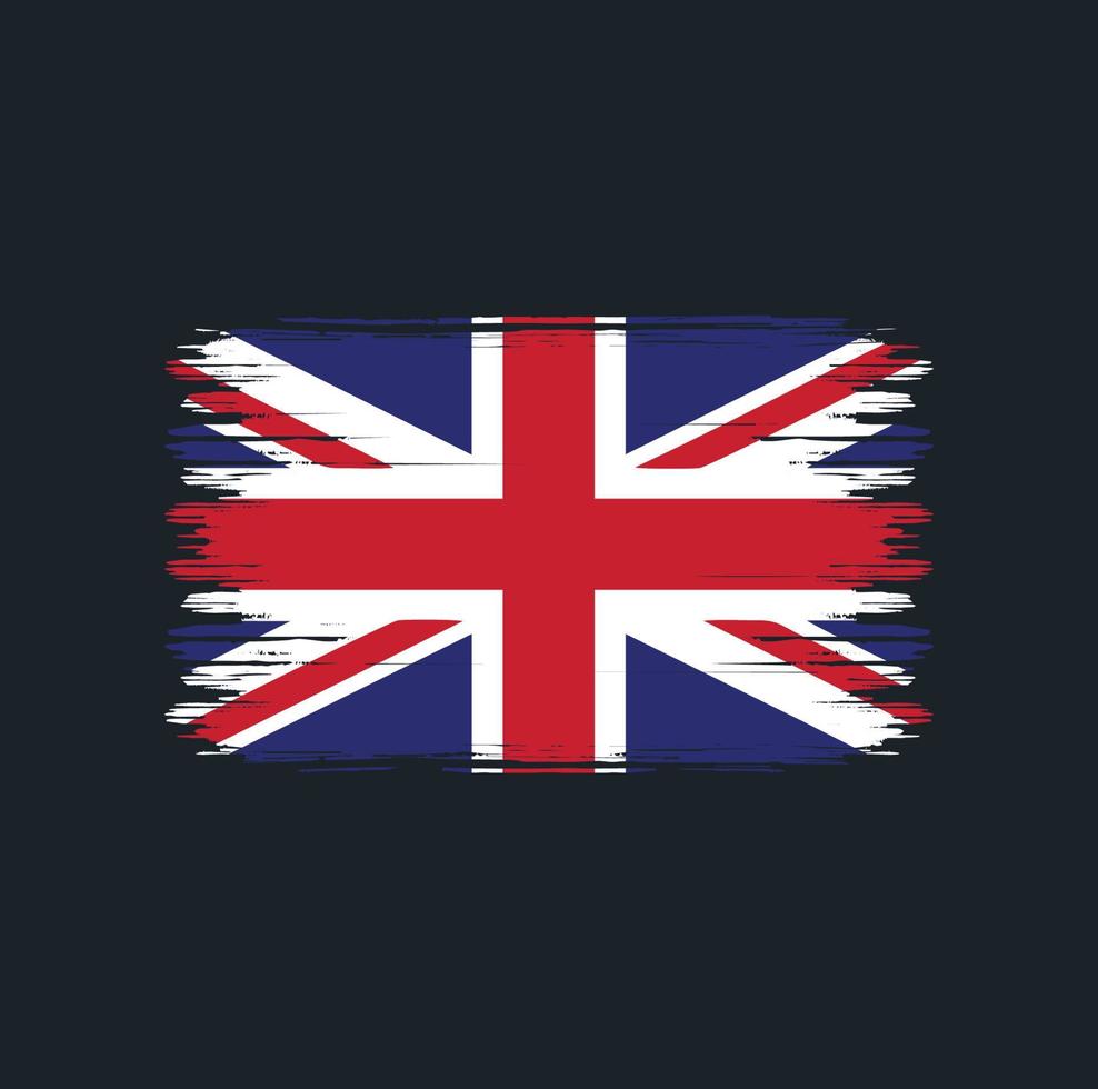 pincel de bandeira do reino unido. bandeira nacional vetor