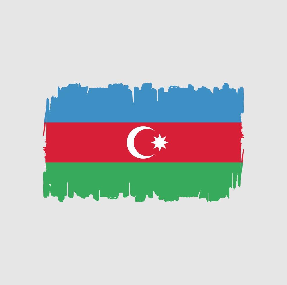 pinceladas de bandeira do azerbaijão. bandeira nacional vetor