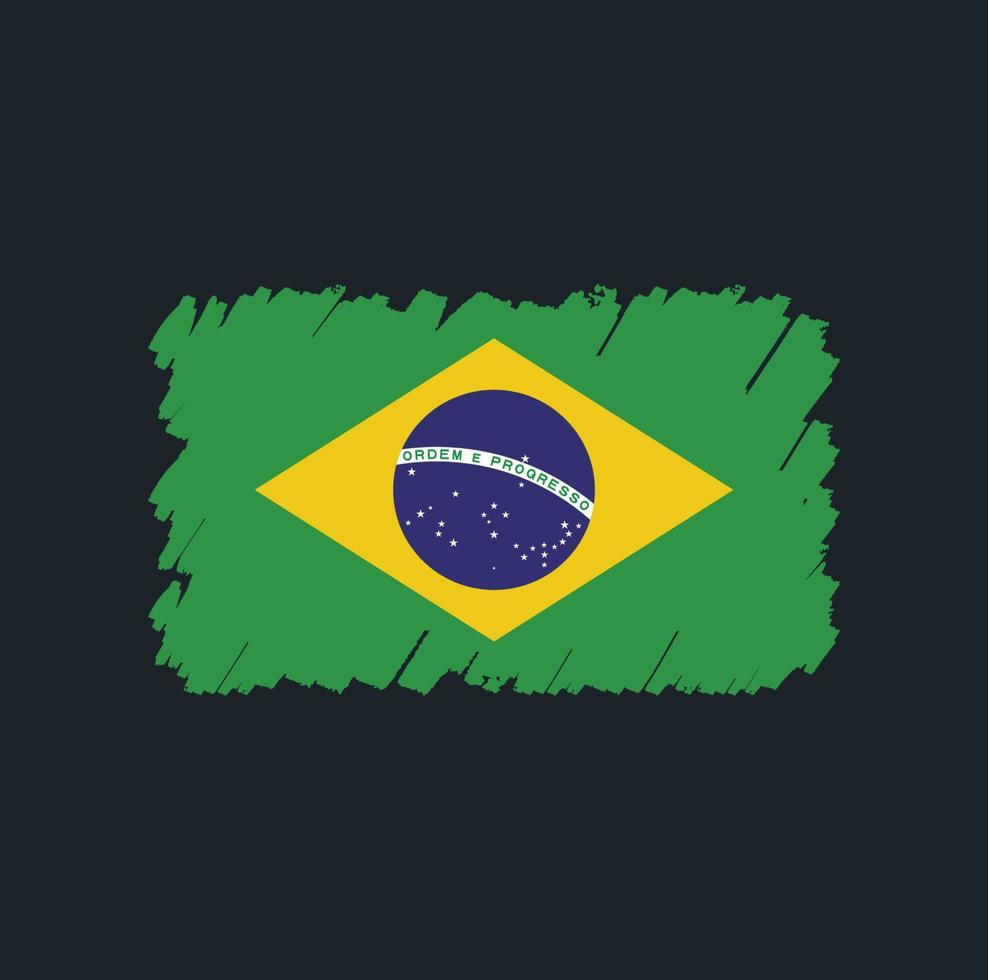 escova da bandeira do brasil vetor