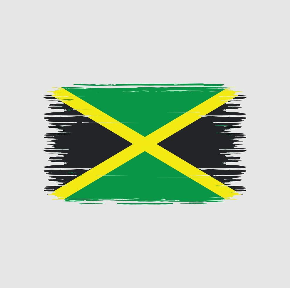 pincel de bandeira da jamaicana. bandeira nacional vetor