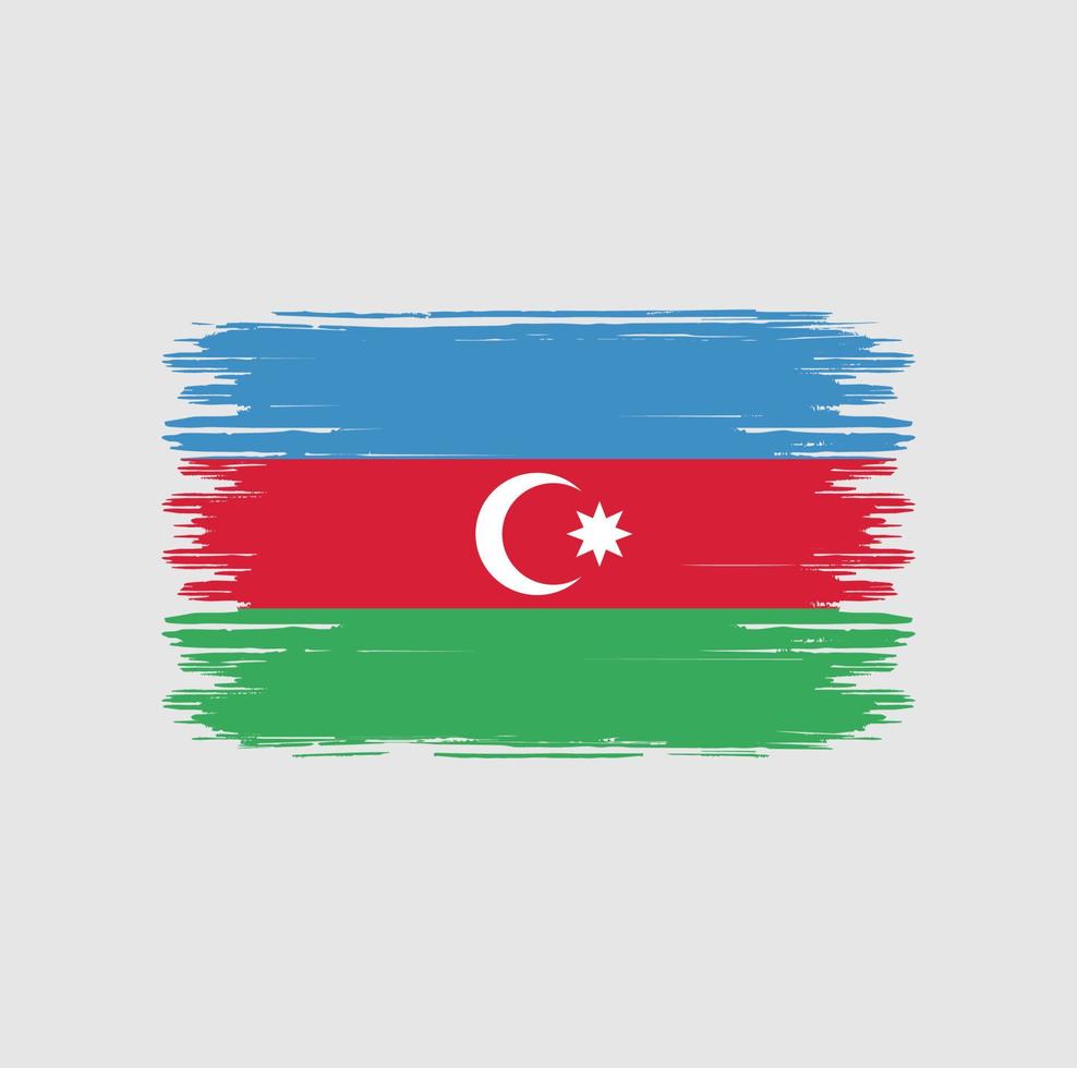 pincel de bandeira do azerbaijão. bandeira nacional vetor