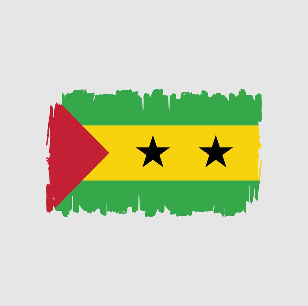 pinceladas de bandeira são tomé e príncipe. bandeira nacional vetor