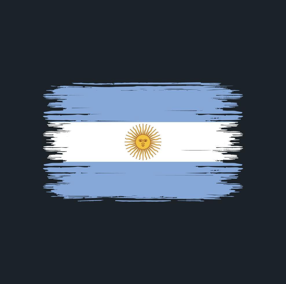 pincel de bandeira argentina. bandeira nacional vetor