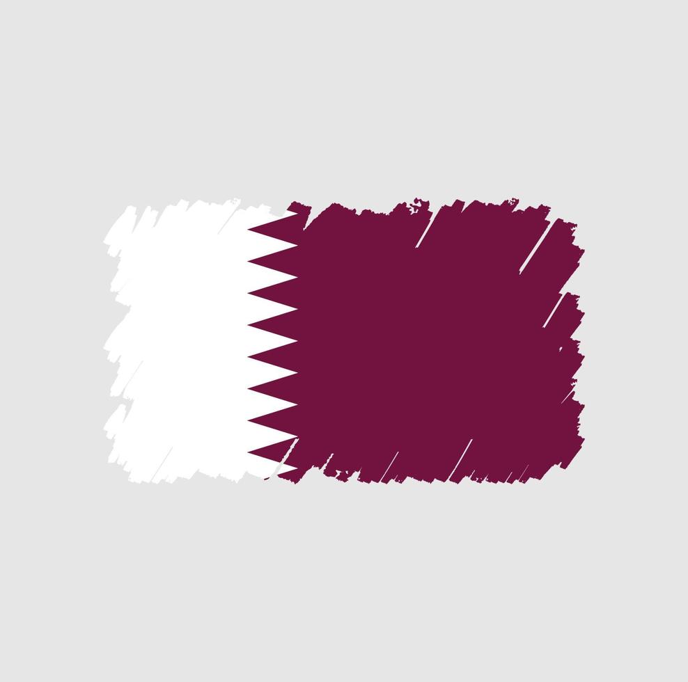 escova de bandeira do qatar vetor