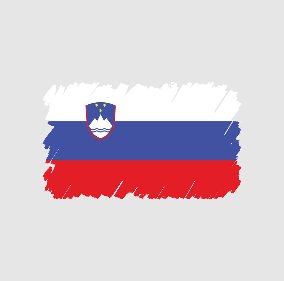 escova de bandeira da eslovênia vetor