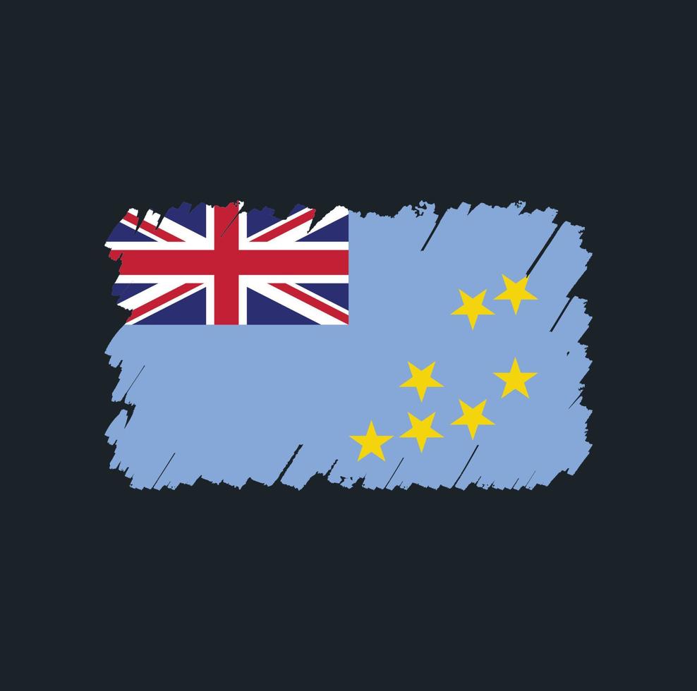 escova de bandeira tuvalu vetor