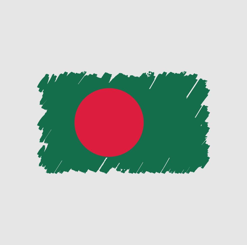 escova de bandeira de bangladesh vetor