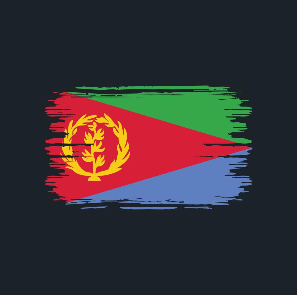 pincel de bandeira da eritreia. bandeira nacional vetor