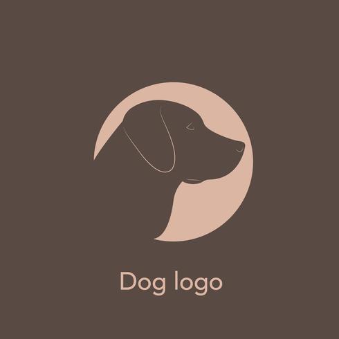 Logotipo veterinário. Cão Labrador. vetor