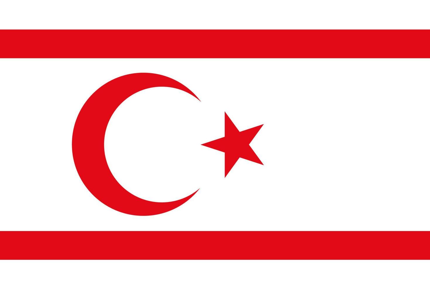 bandeira do norte de Chipre vetor