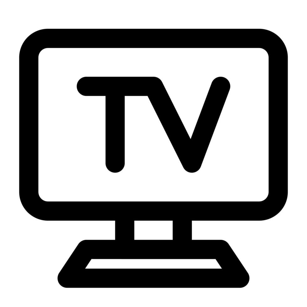 televisão com ícone de contorno adequado para conjunto de ícones de casa vetor