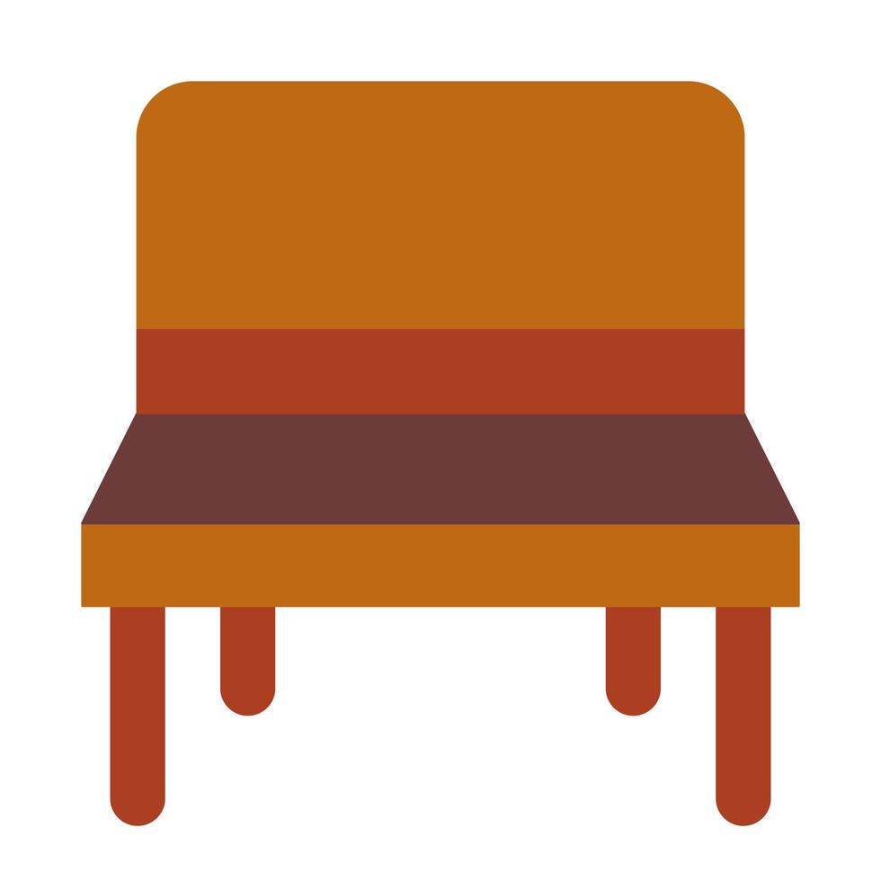 cadeira com ícone plano adequado para conjunto de ícones de casa vetor