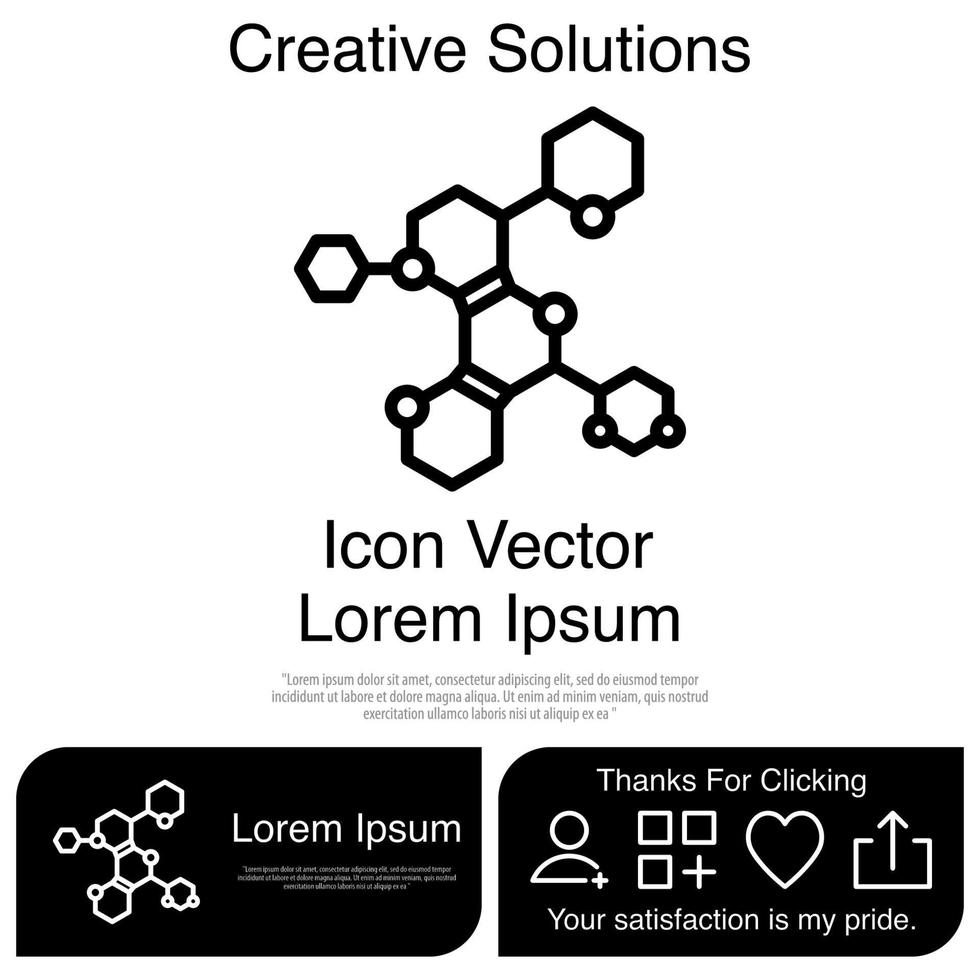 vetor de ícone de molécula eps 10