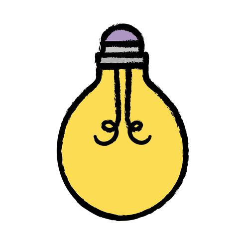 ícone de objeto de energia de lâmpada vetor