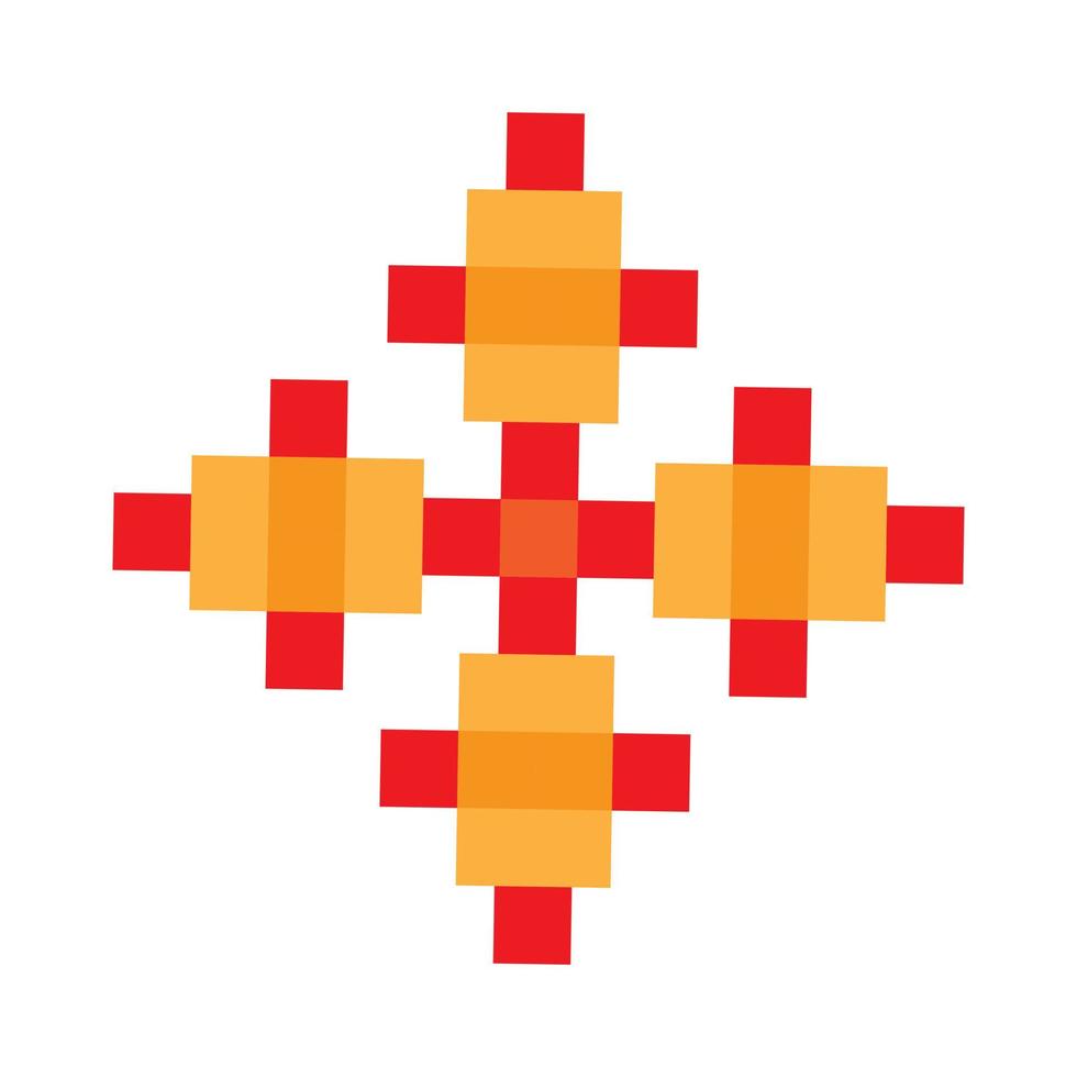 logotipo da igreja gráfico de vetor moderno abstrato pixel de 8 bits