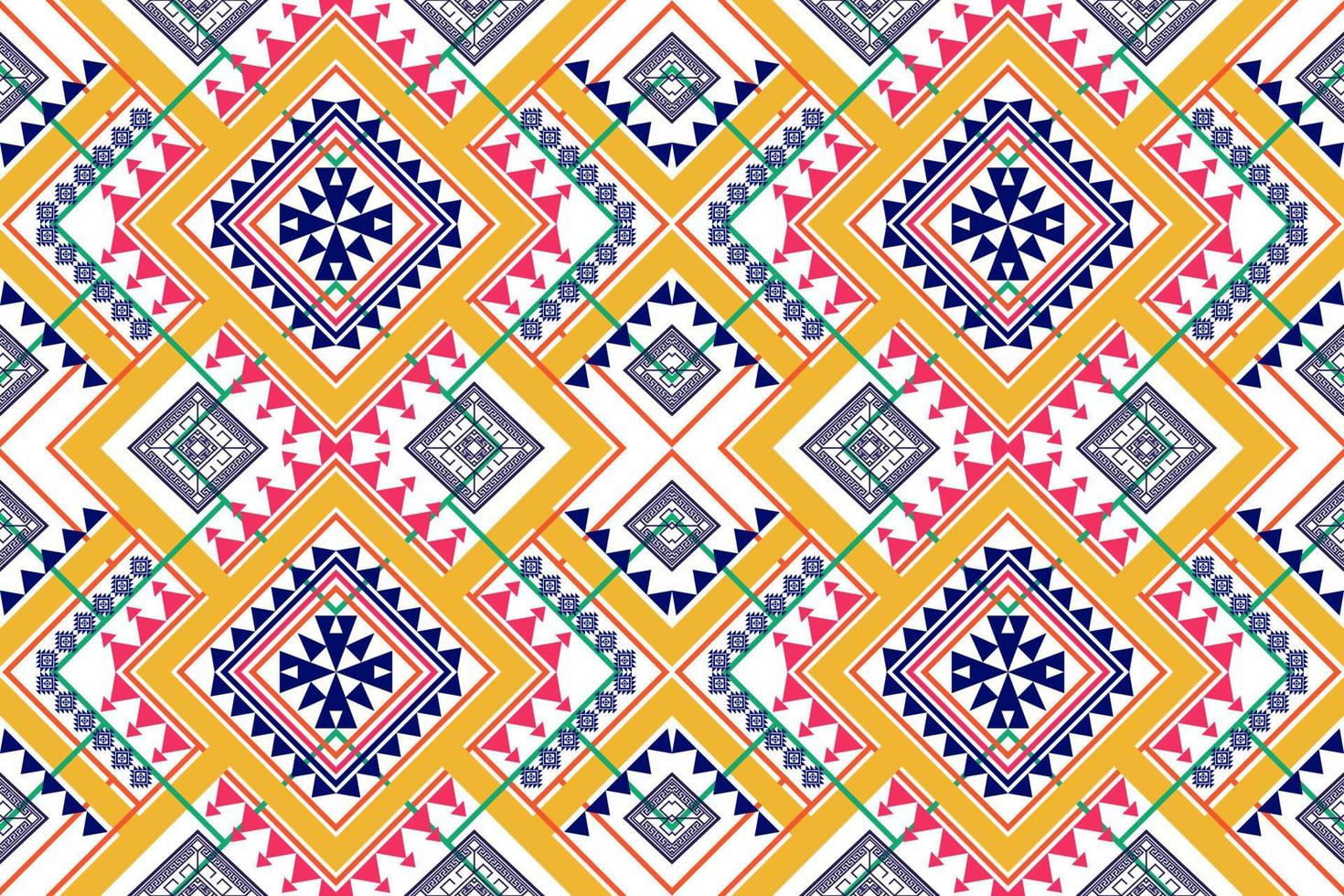 design de padrão geométrico étnico sem costura. tecido asteca tapete mandala ornamento chevron têxtil decoração papel de parede. fundo de ornamento de bordado tradicional índio africano peru tribal vetor