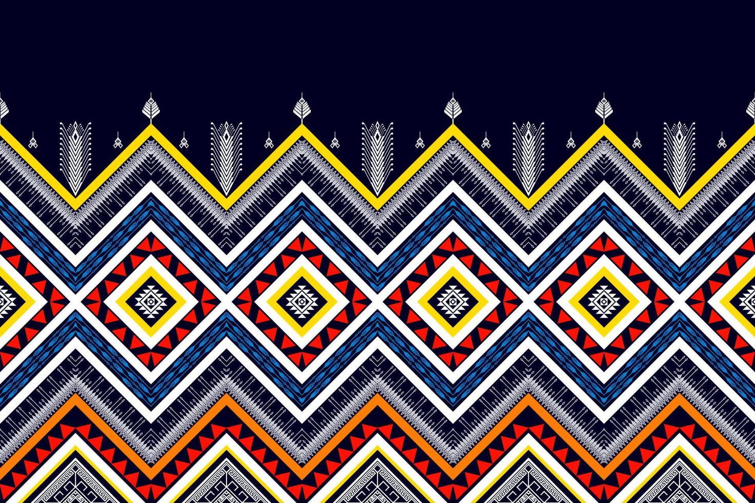 design de padrão geométrico étnico sem costura. tecido asteca tapete mandala ornamento chevron têxtil decoração papel de parede. fundo de ilustração vetorial de bordado tradicional índio africano peru tribal vetor