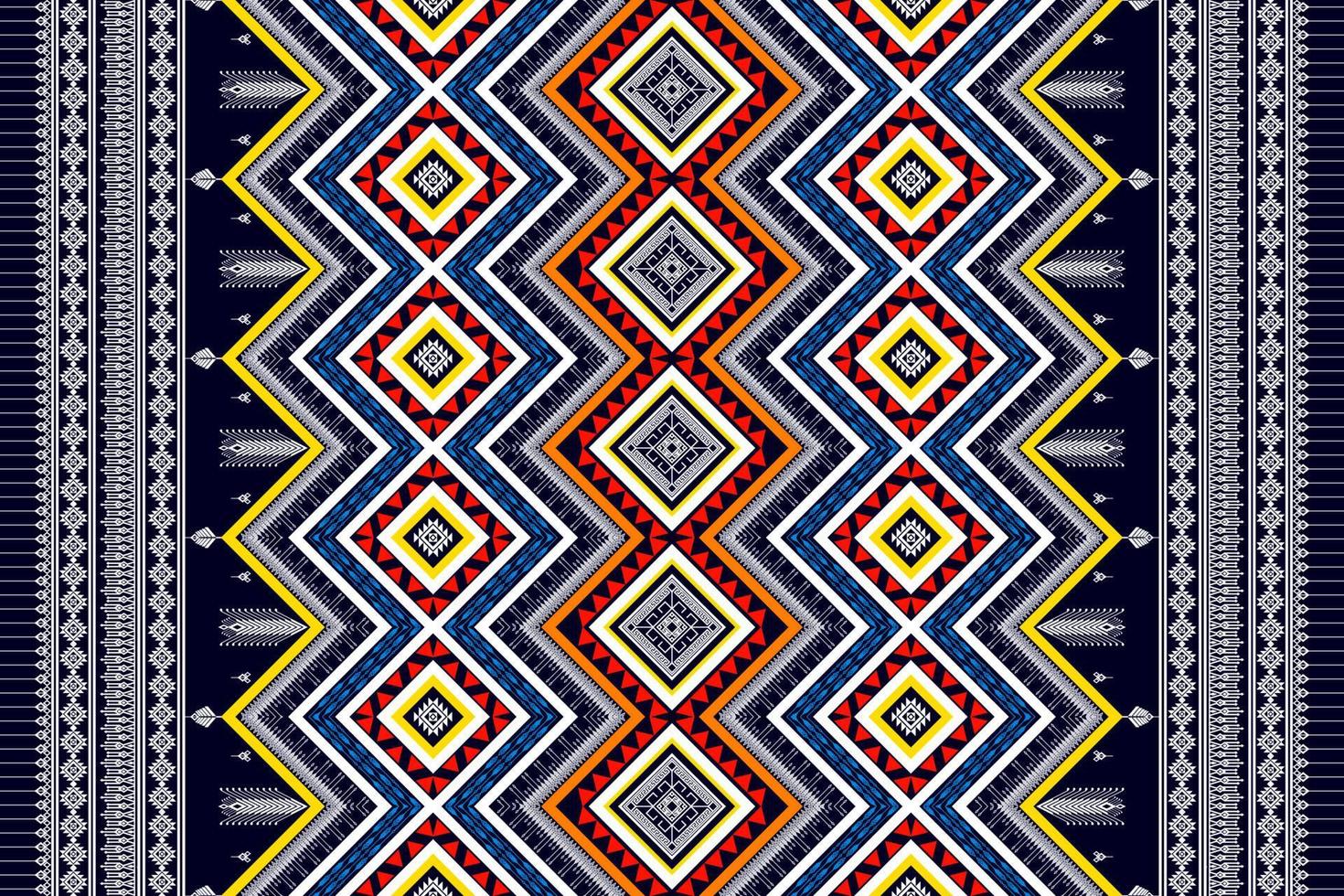 design de padrão geométrico étnico sem costura. tecido asteca tapete mandala ornamento chevron têxtil decoração papel de parede. fundo de ilustração vetorial de bordado tradicional índio africano peru tribal vetor