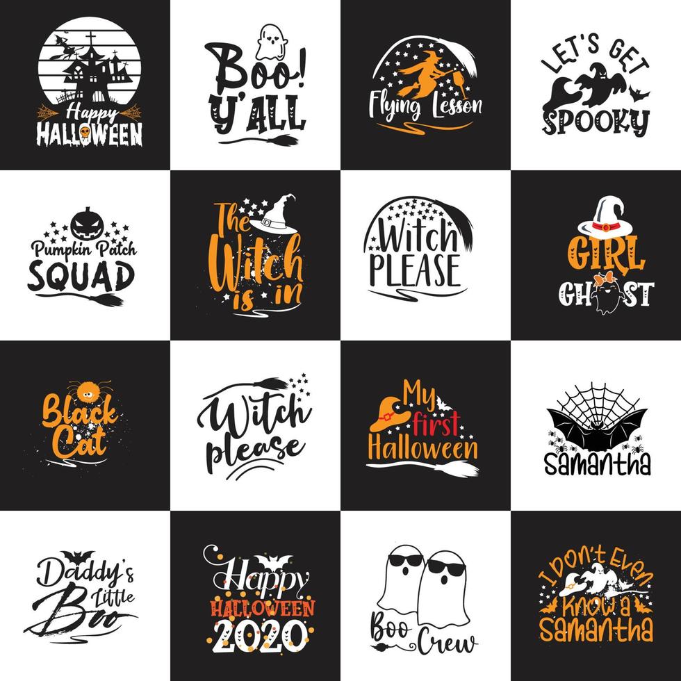 design de pacote de halloween vetor