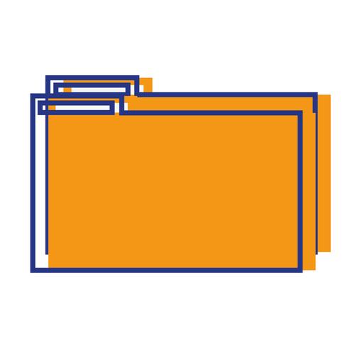 arquivo de pasta de cores para salvar informações de documentos para arquivar vetor